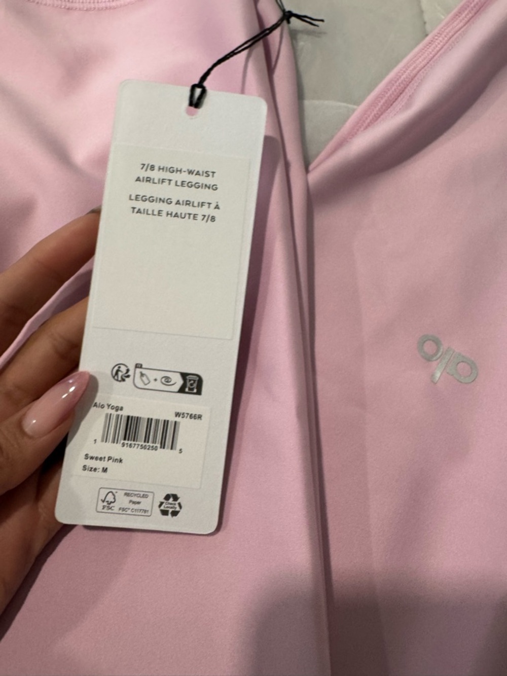 ALO Yoga Sweet Pink High-Waist Airlift Leggings - Picture 2 of 7